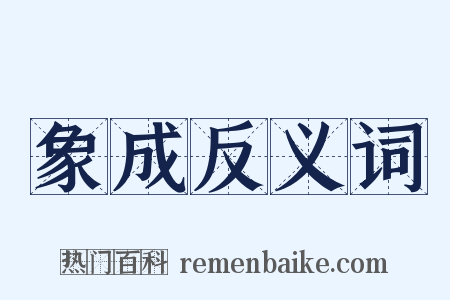 象成反义词是什么意思的图片
